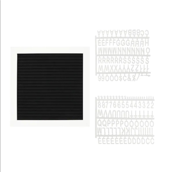 ONE LEFT!! NEW! 1 Black Felt Letter Board White Frame 8”x 8” - Picture 6 of 7